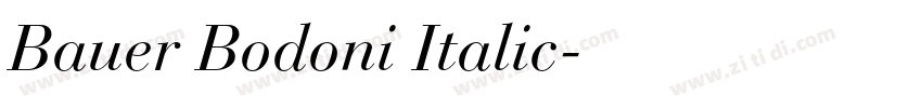 Bauer Bodoni Italic字体转换